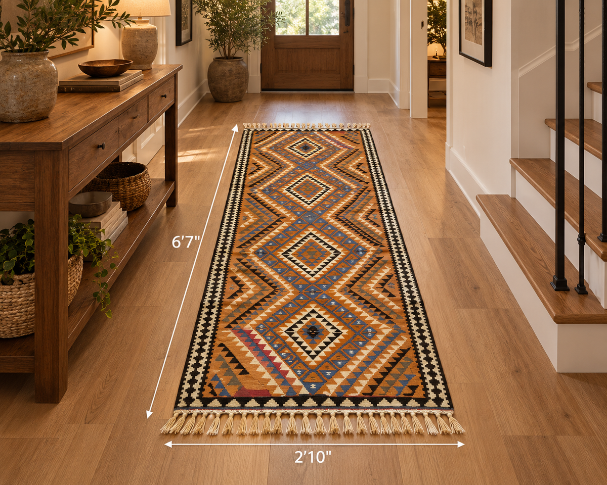 Vintage Turkish Kilim Runner – 2’10” x 6’7”