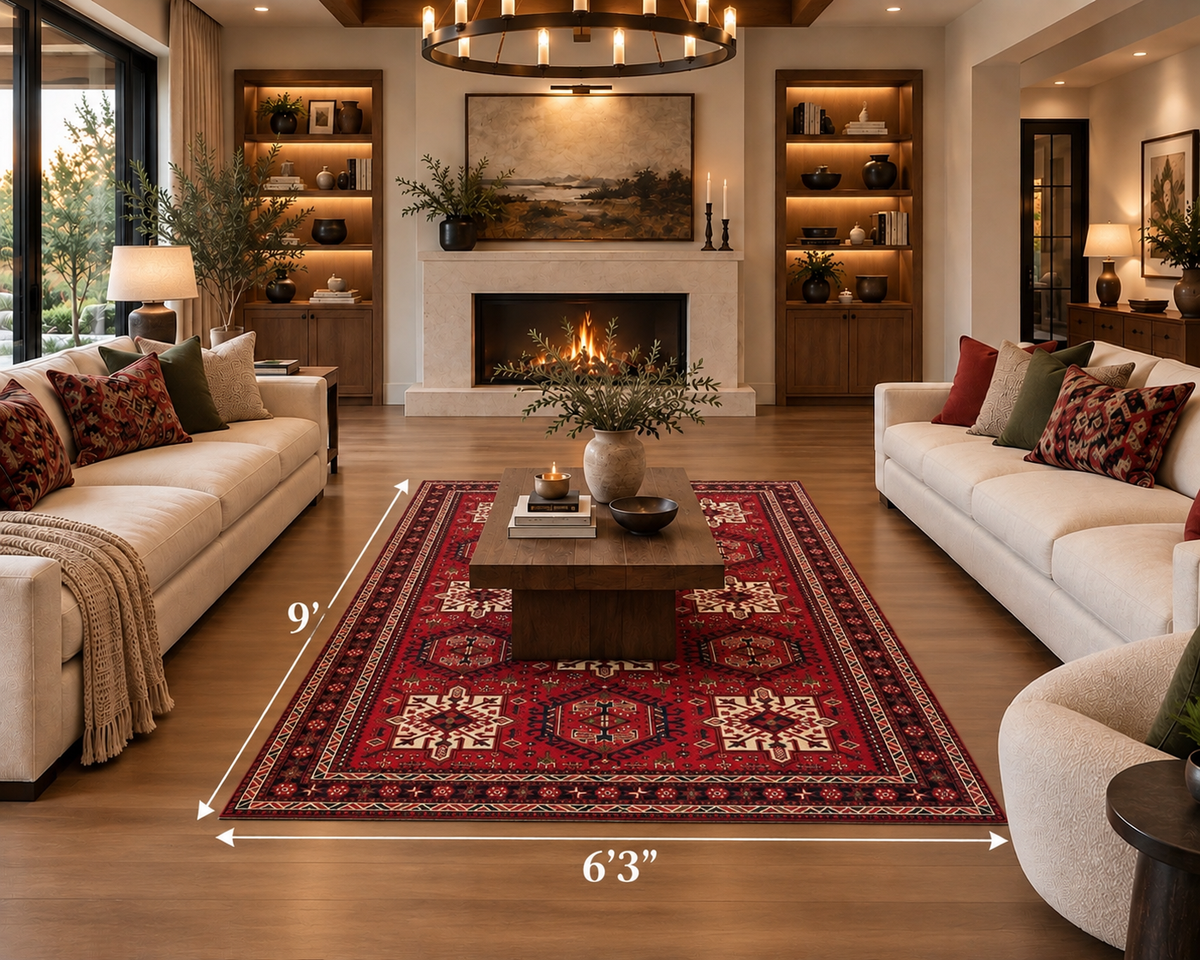 Traditional Turkish Rug 6'3" x 9'