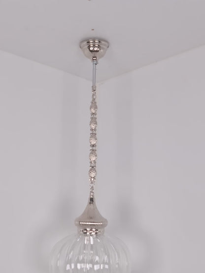 Turkish Blown Pyrex Glass Hanging Lamp