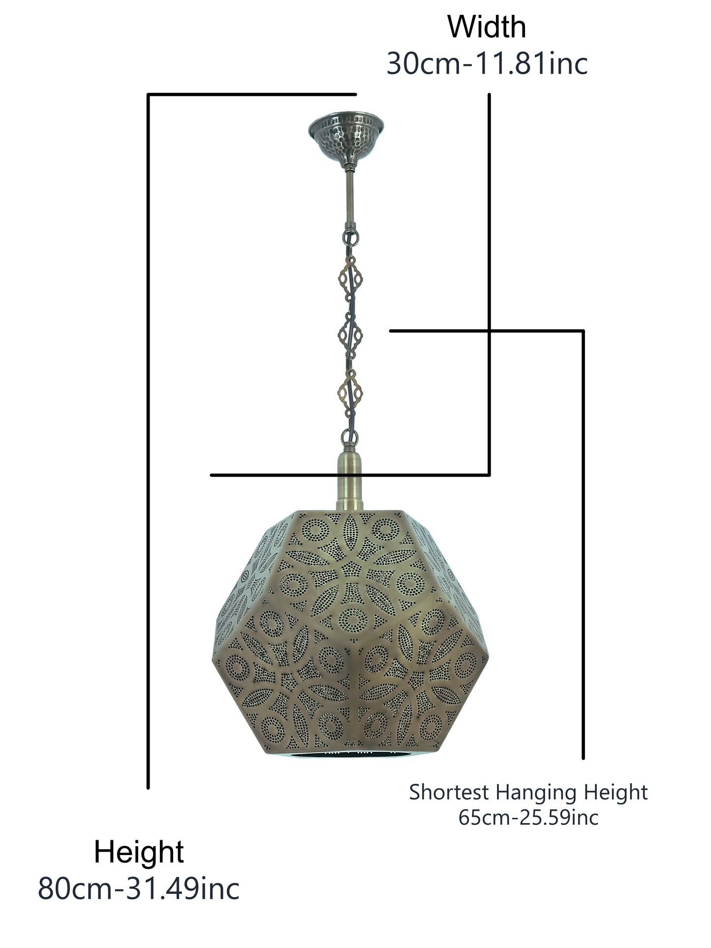 Moraccan Pendant Light Diamond Design