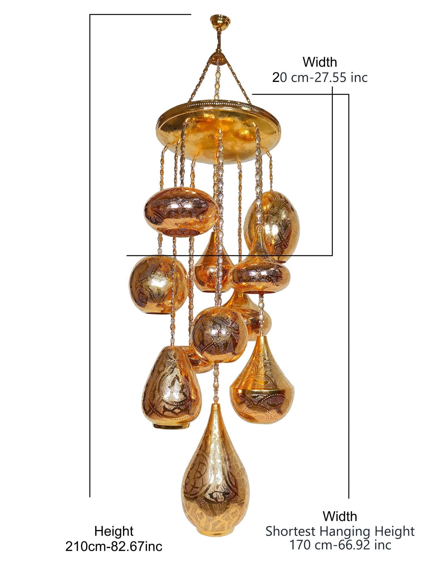 Moroccan Big Chandelier 11 Globe