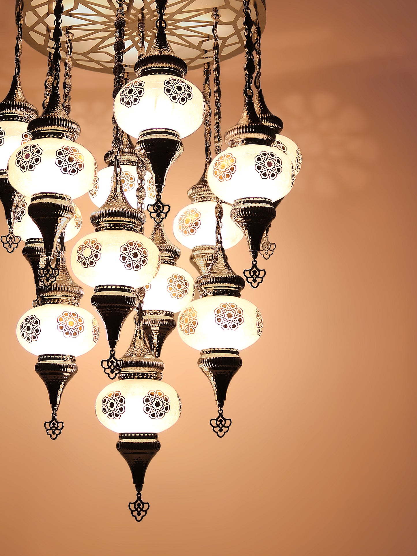 Turkish chandelier hand made pendant lighting 13 globe