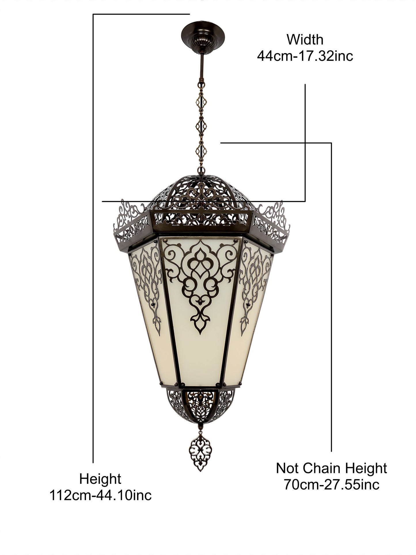 Moroccan Hanging Lamp Laser Cut Fligraan Shadow Effect