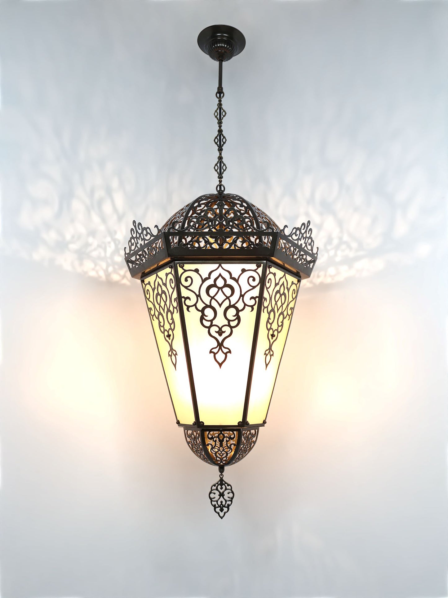 Moroccan Hanging Lamp Laser Cut Fligraan Shadow Effect