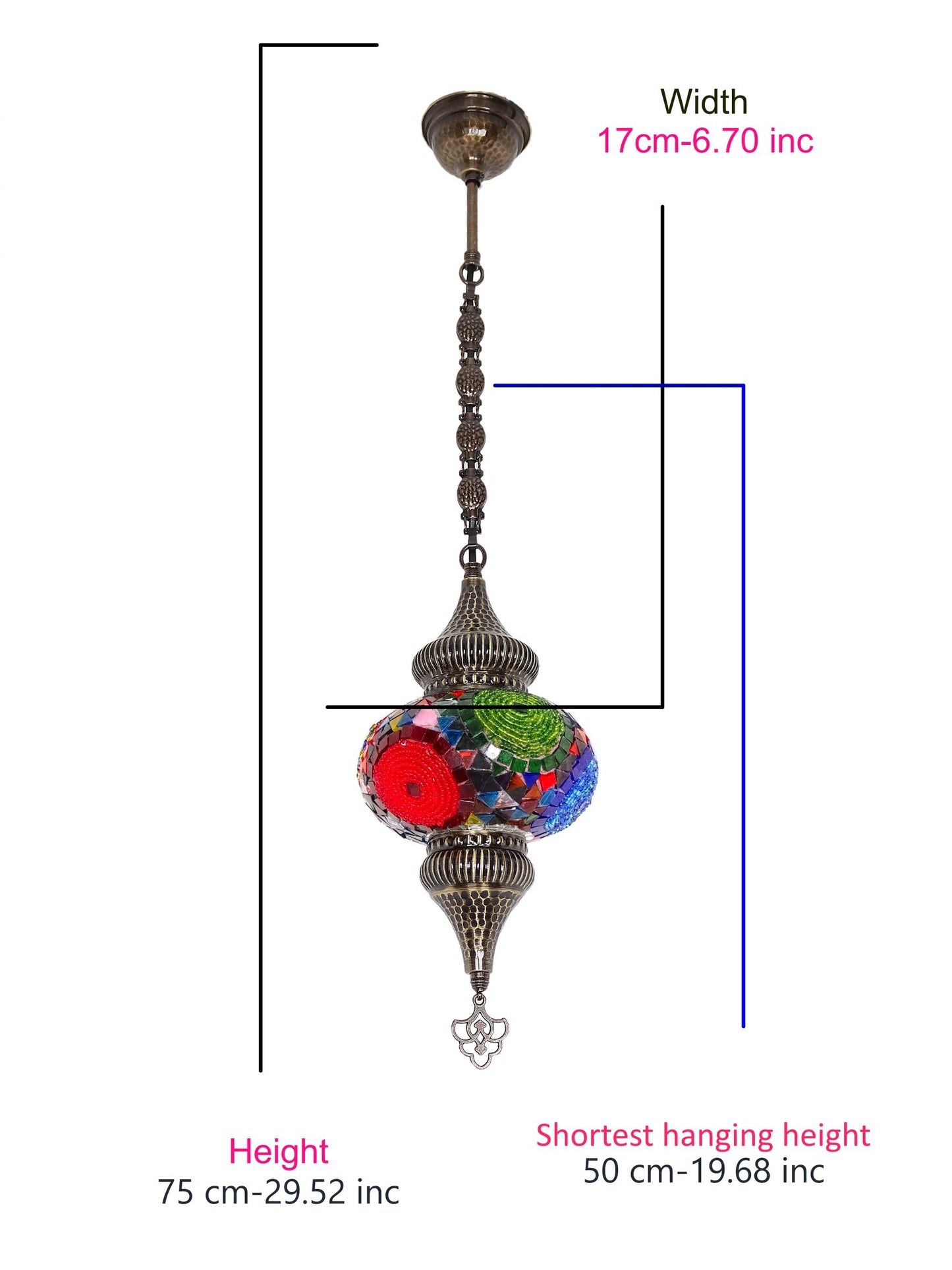 Turkish Mosaic Hanging Lamp