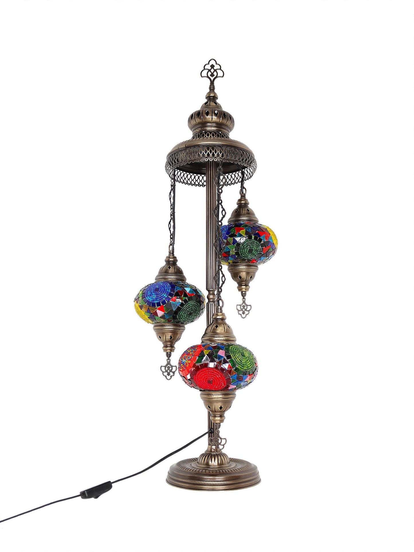 Mosaic Floor Lamp 3 Globe