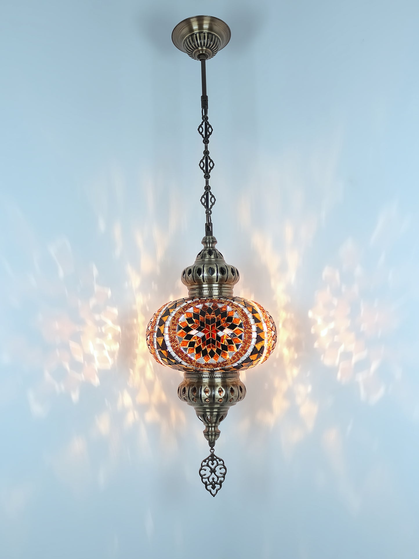 Turkish Mosaic Pendant Lighting 9,84 Inch Diameter