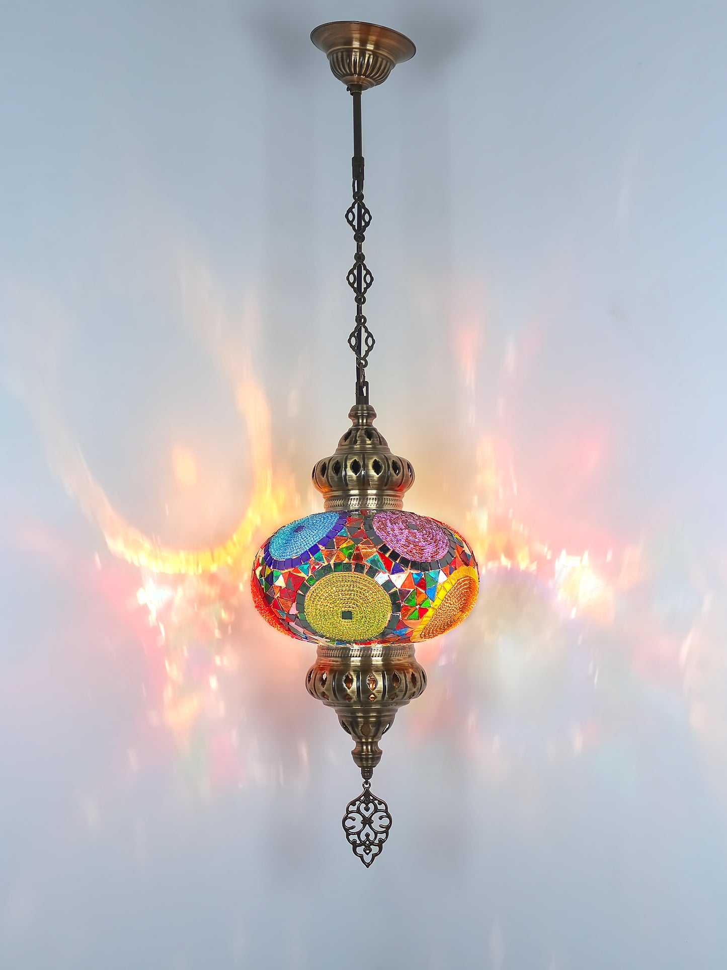 Turkish Mosaic Pendant Lighting 9,84 Inch Diameter