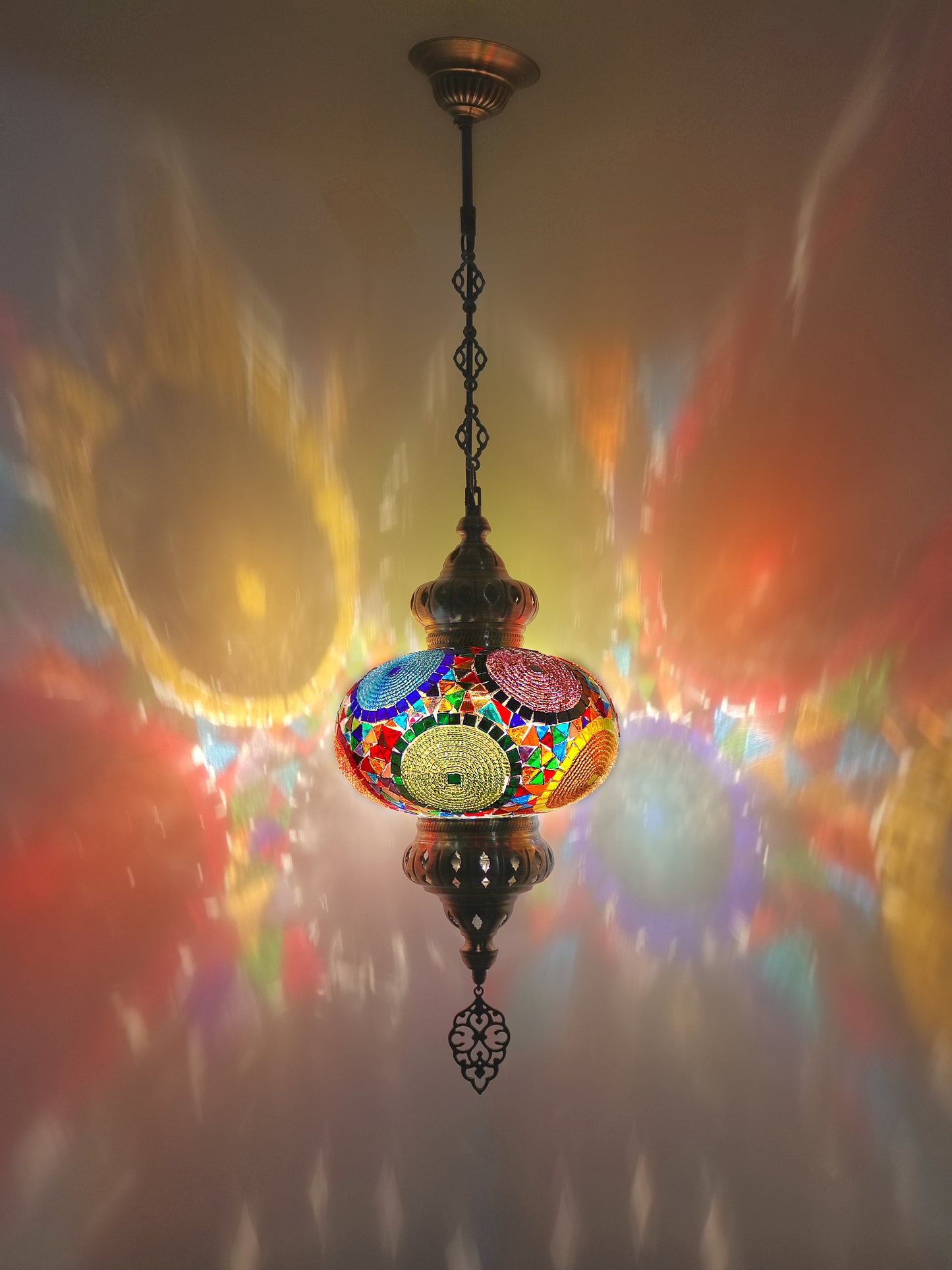 Turkish Mosaic Pendant Lighting 9,84 Inch Diameter