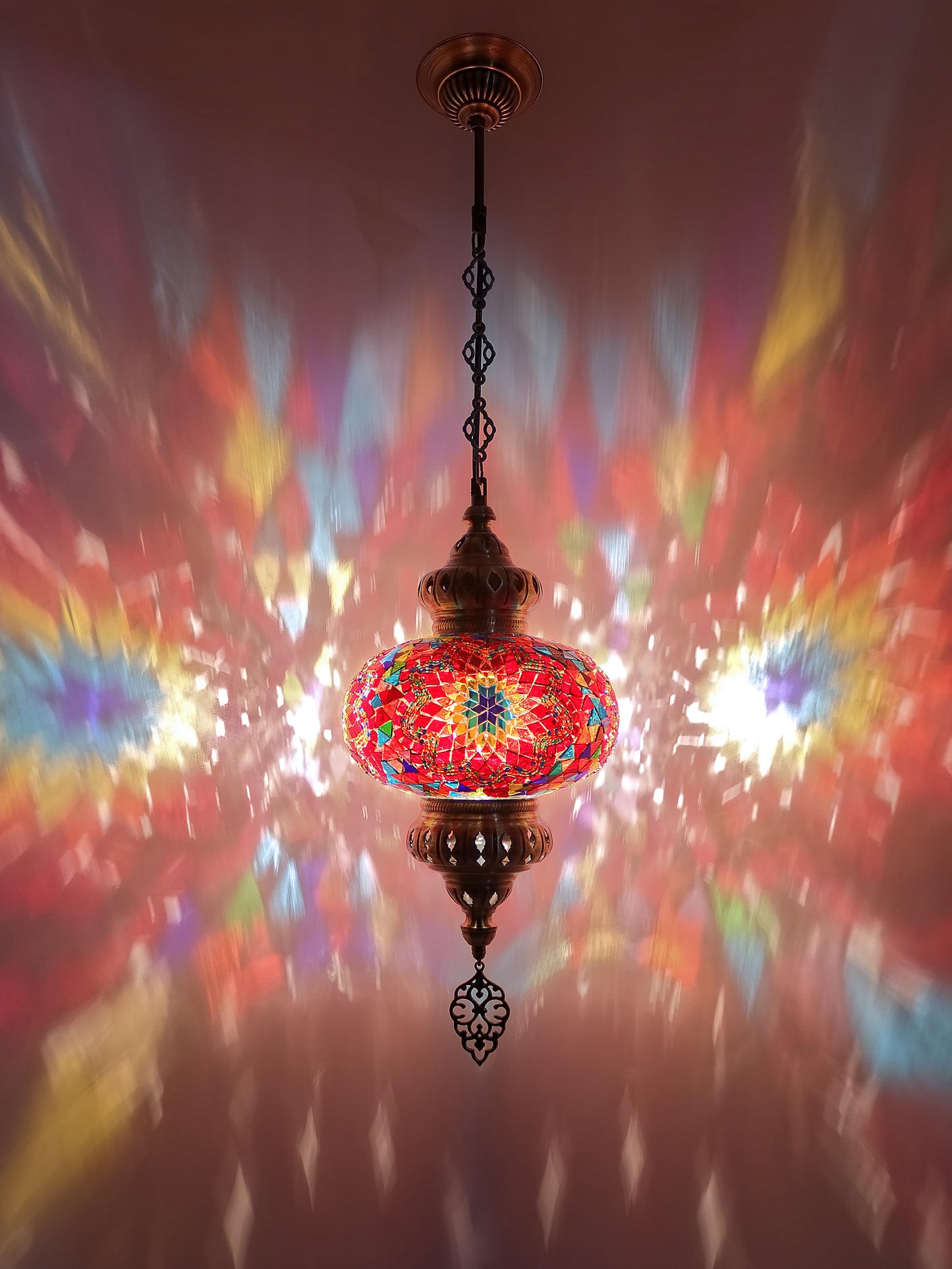 Turkish Mosaic Pendant Lighting 9,84 Inch Diameter