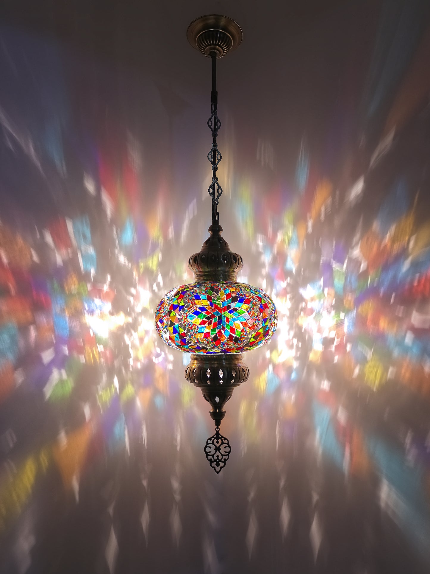 Turkish Mosaic Pendant Lighting 9,84 Inch Diameter