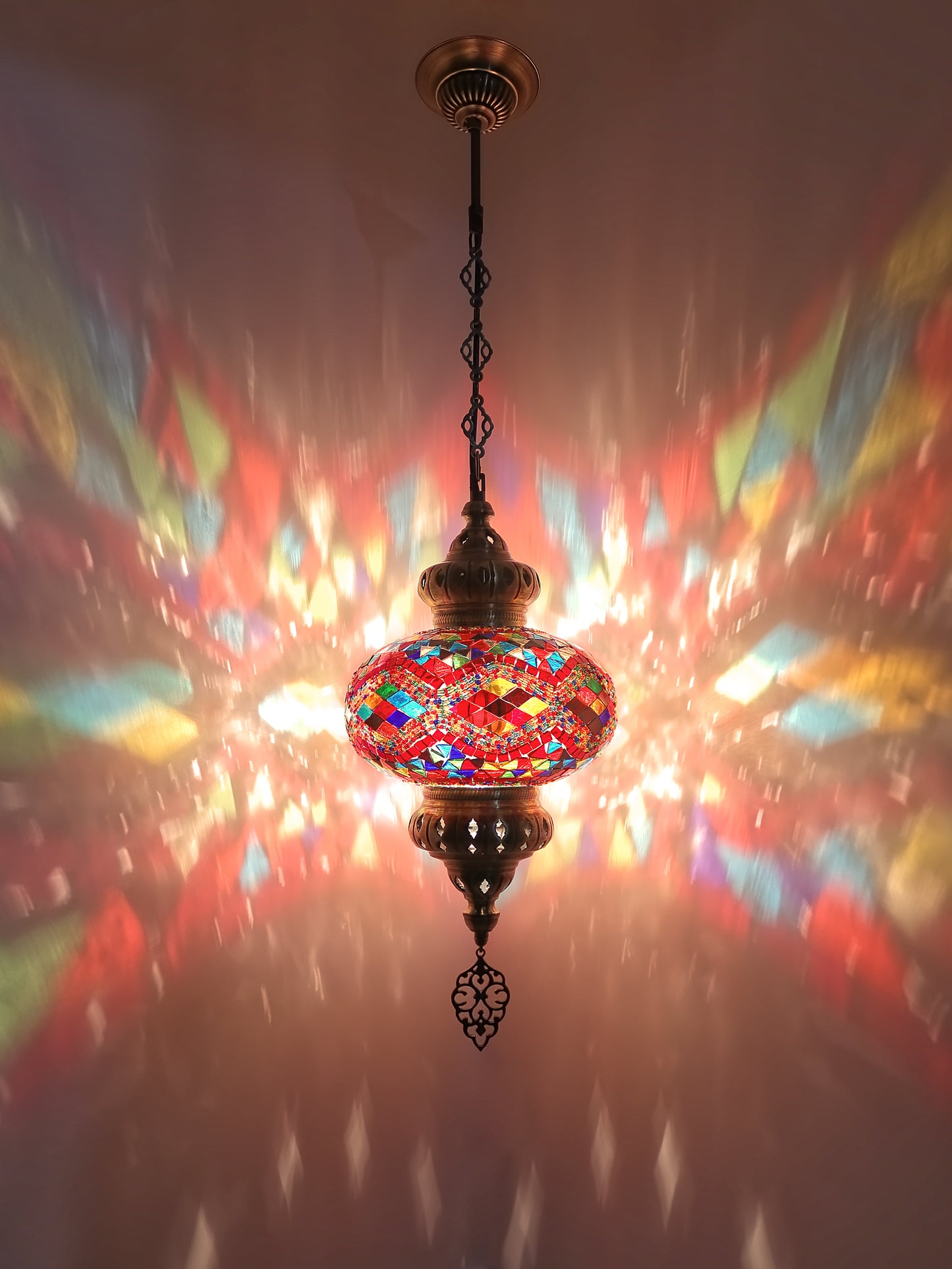 Turkish Mosaic Pendant Lighting 9,84 Inch Diameter