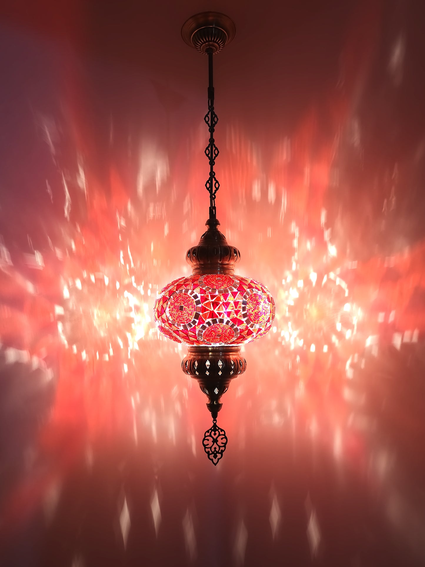 Turkish Mosaic Pendant Lighting 9,84 Inch Diameter