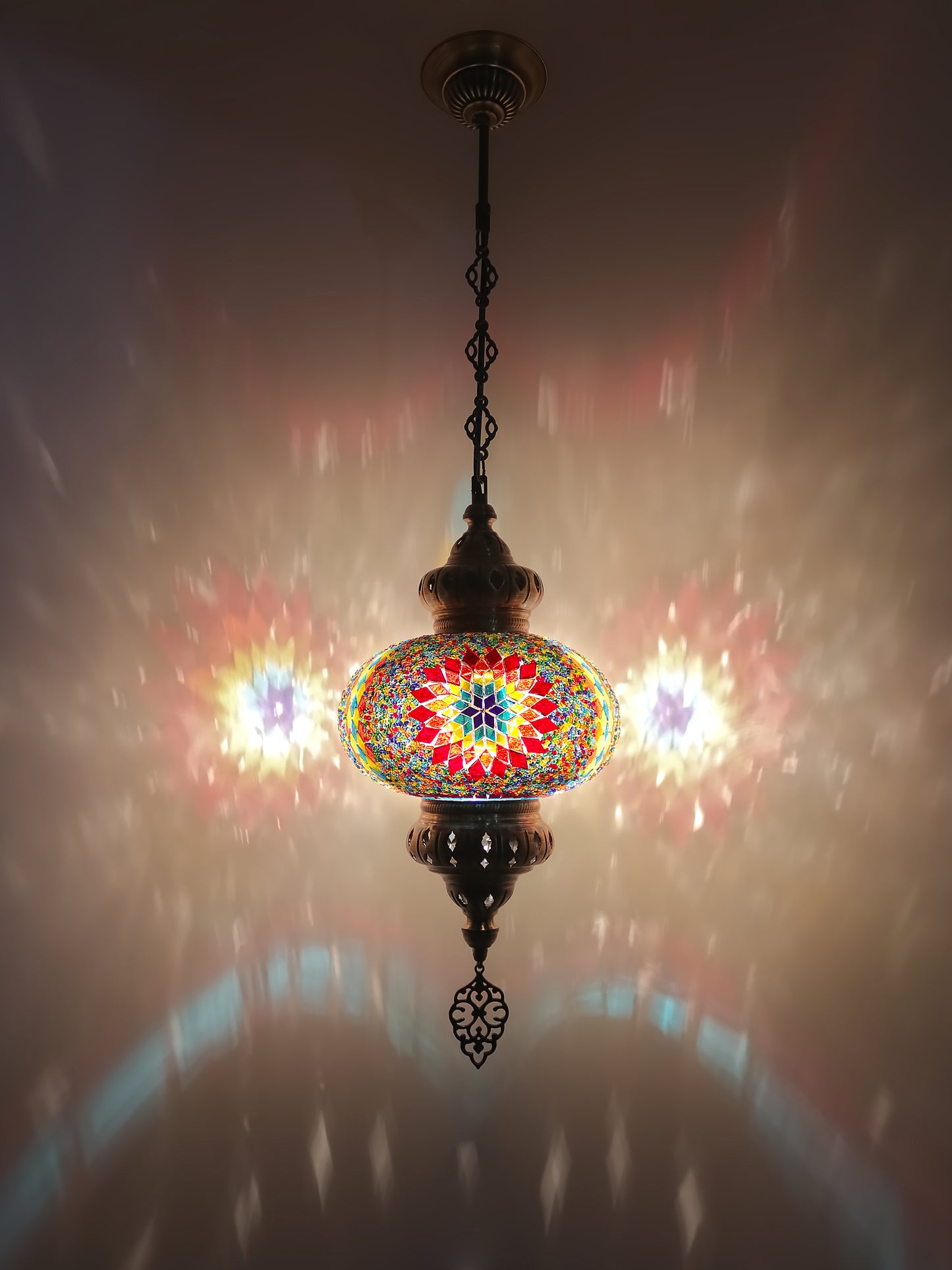 Turkish Mosaic Pendant Lighting 9,84 Inch Diameter