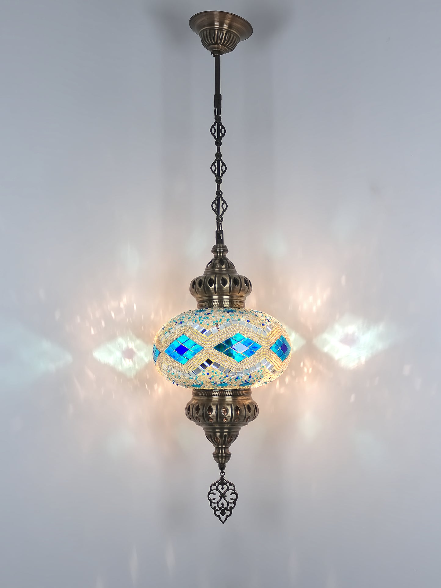 Turkish Mosaic Pendant Lighting 9,84 Inch Diameter