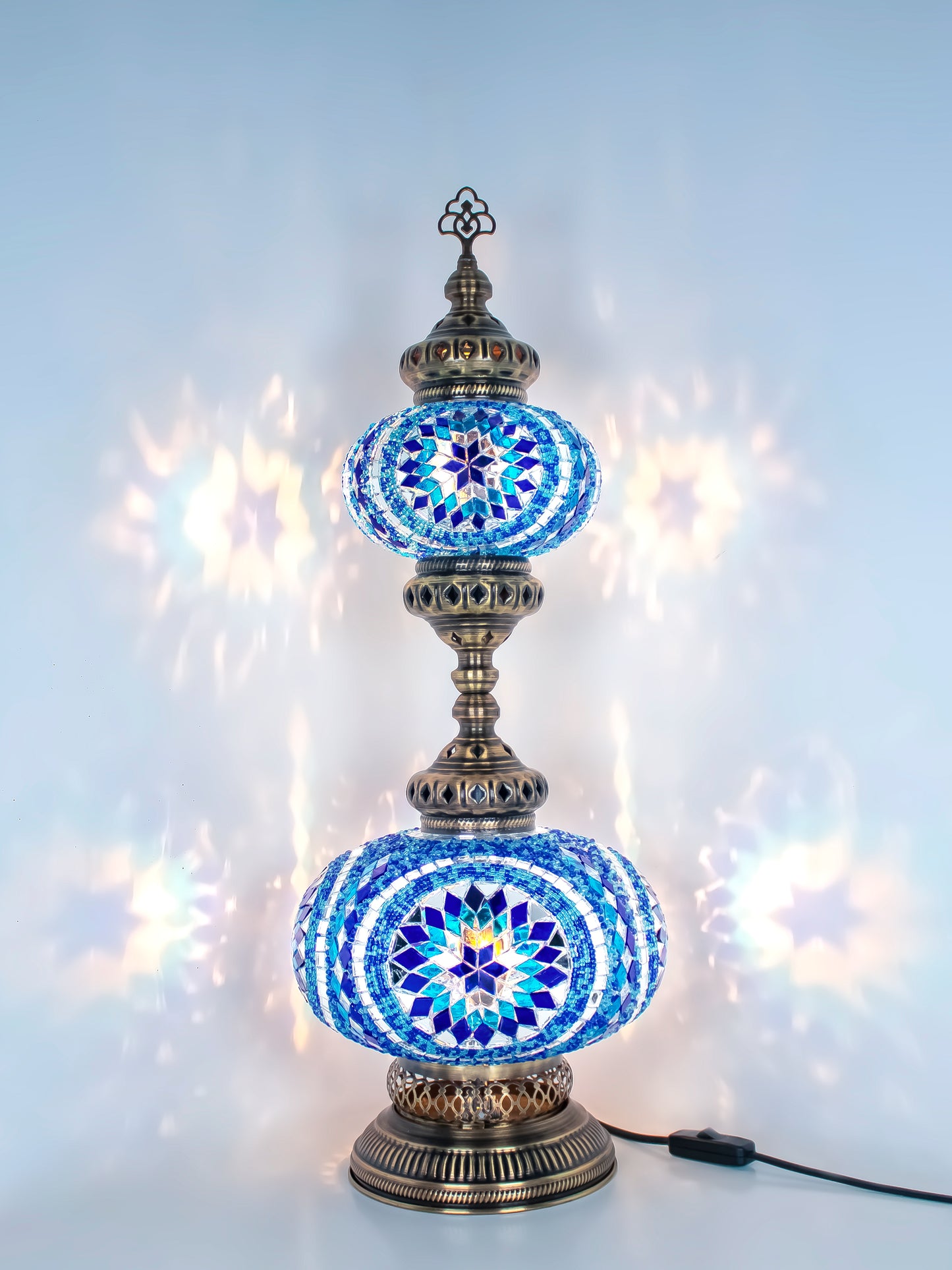 Turkish Mosaic Table Lamp 2 Globe