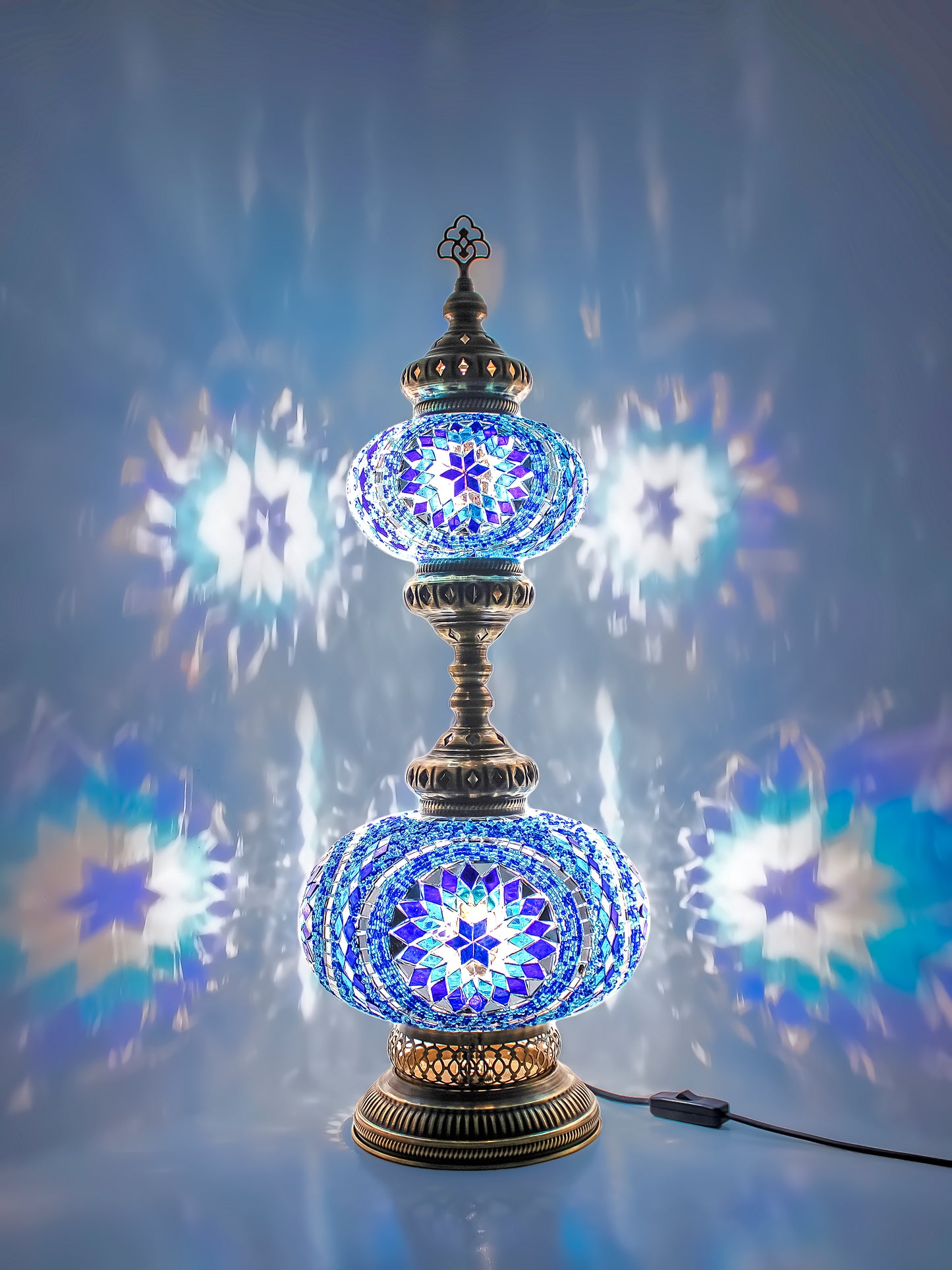 Turkish Mosaic Table Lamp 2 Globe