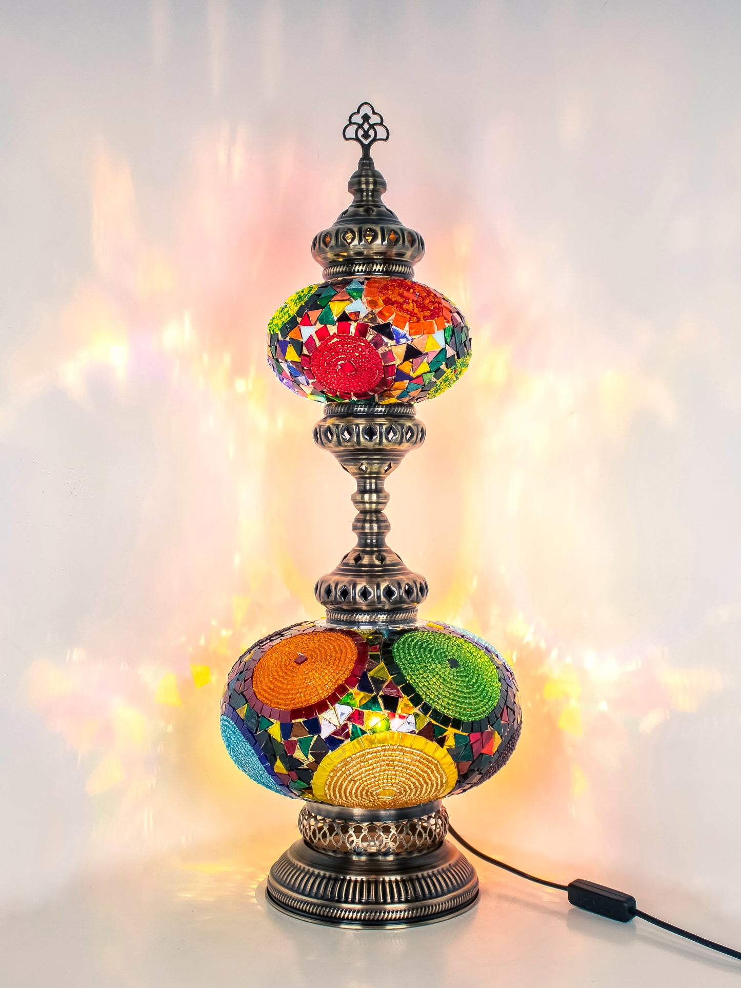 Turkish Mosaic Table Lamp 2 Globe