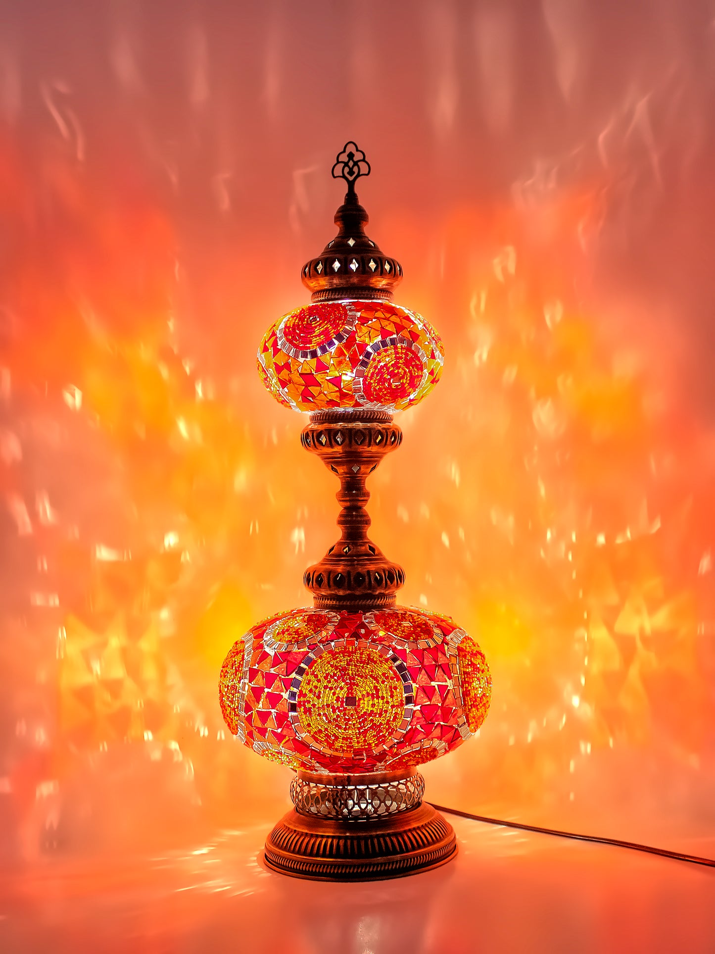 Turkish Mosaic Table Lamp 2 Globe