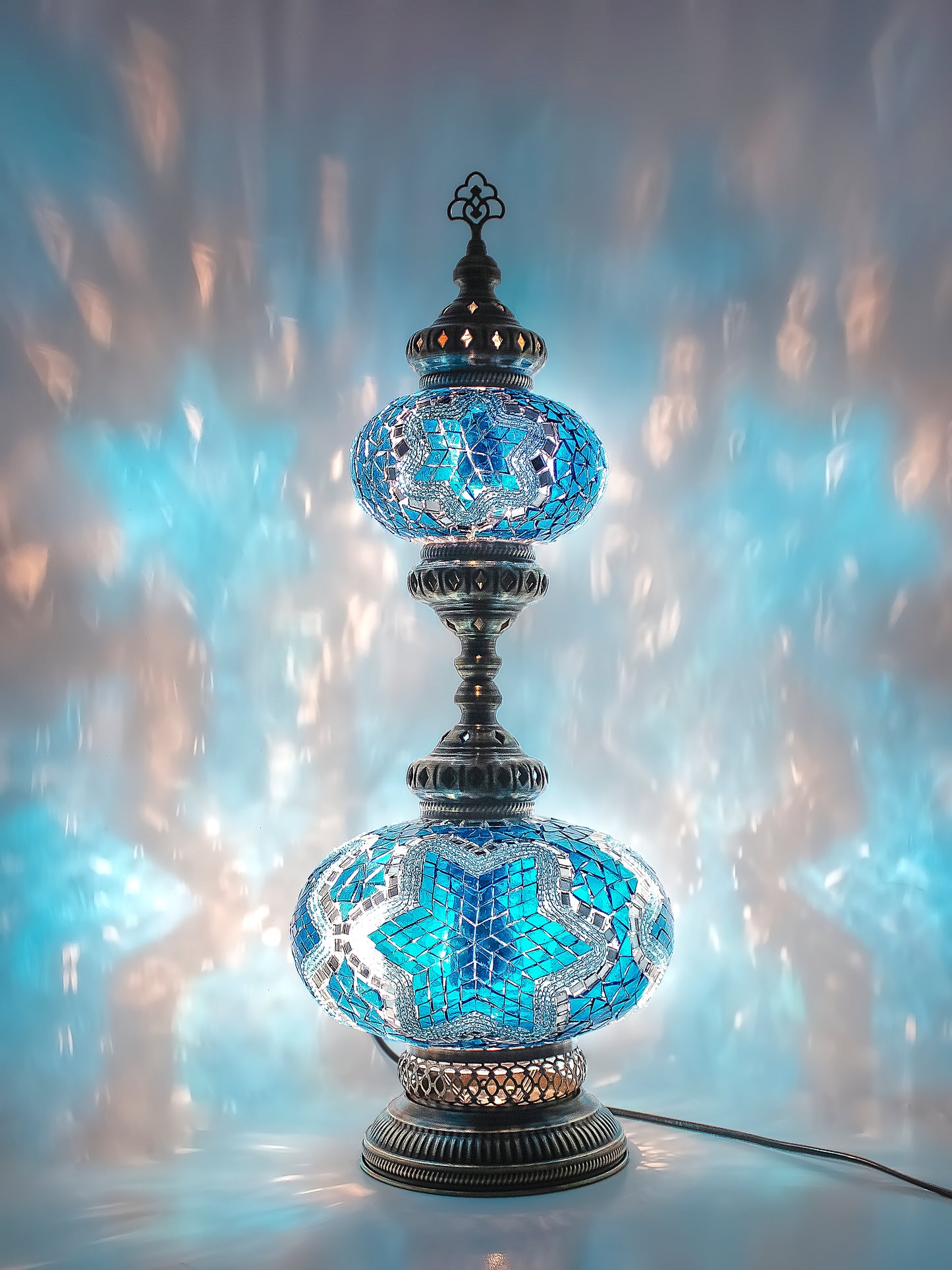 Turkish Mosaic Table Lamp 2 Globe