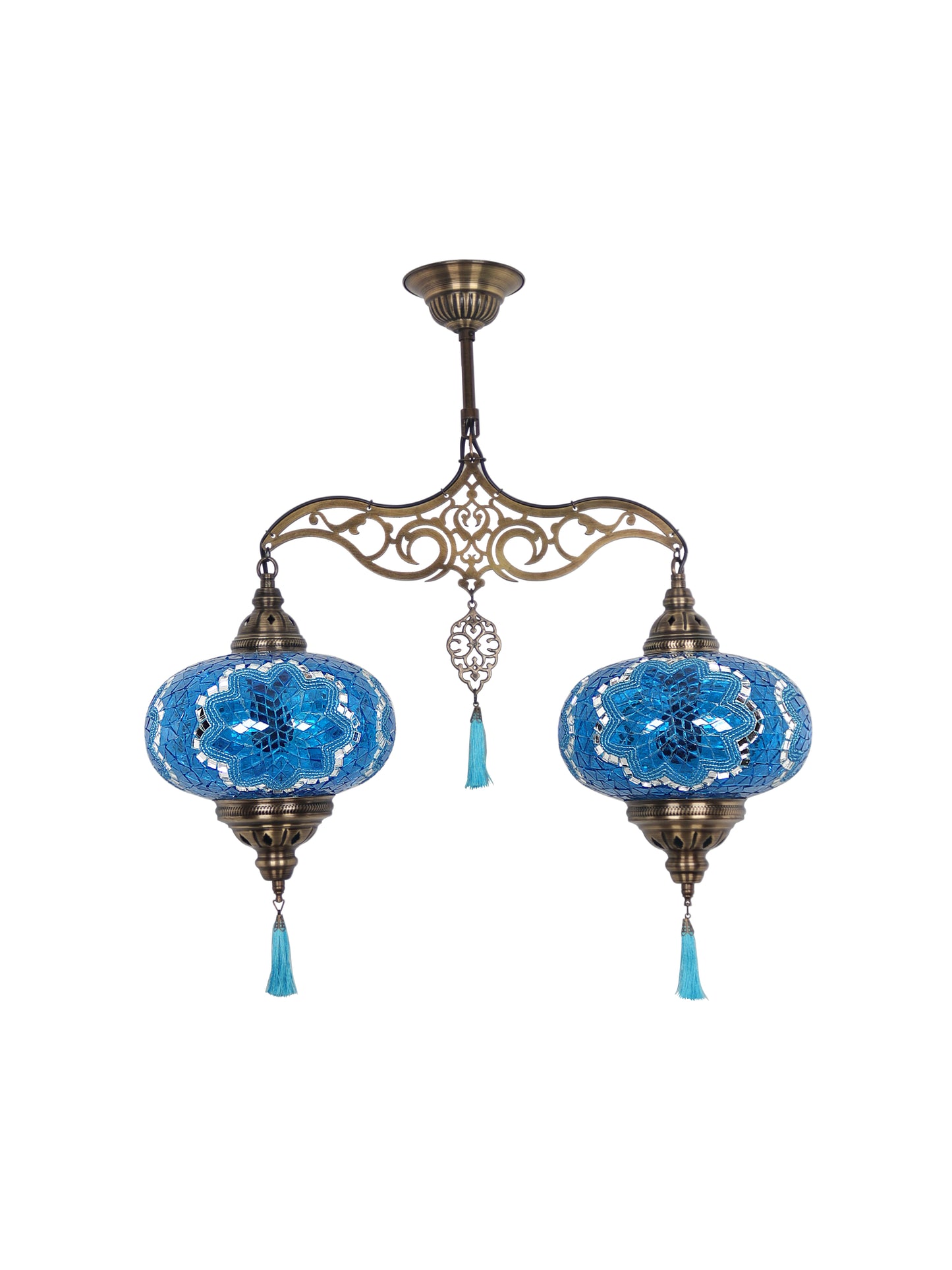 Turkish Mosaic 24'' 2 Globe Chandelier