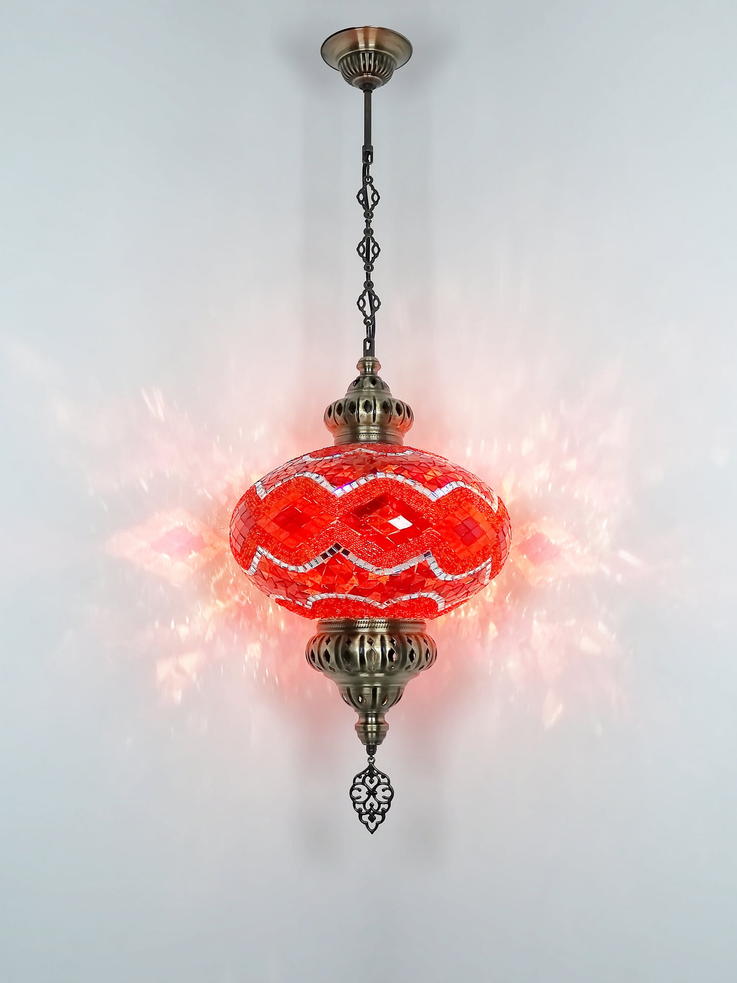 Mosaic Hanging Lamp 13.40'' Big globe