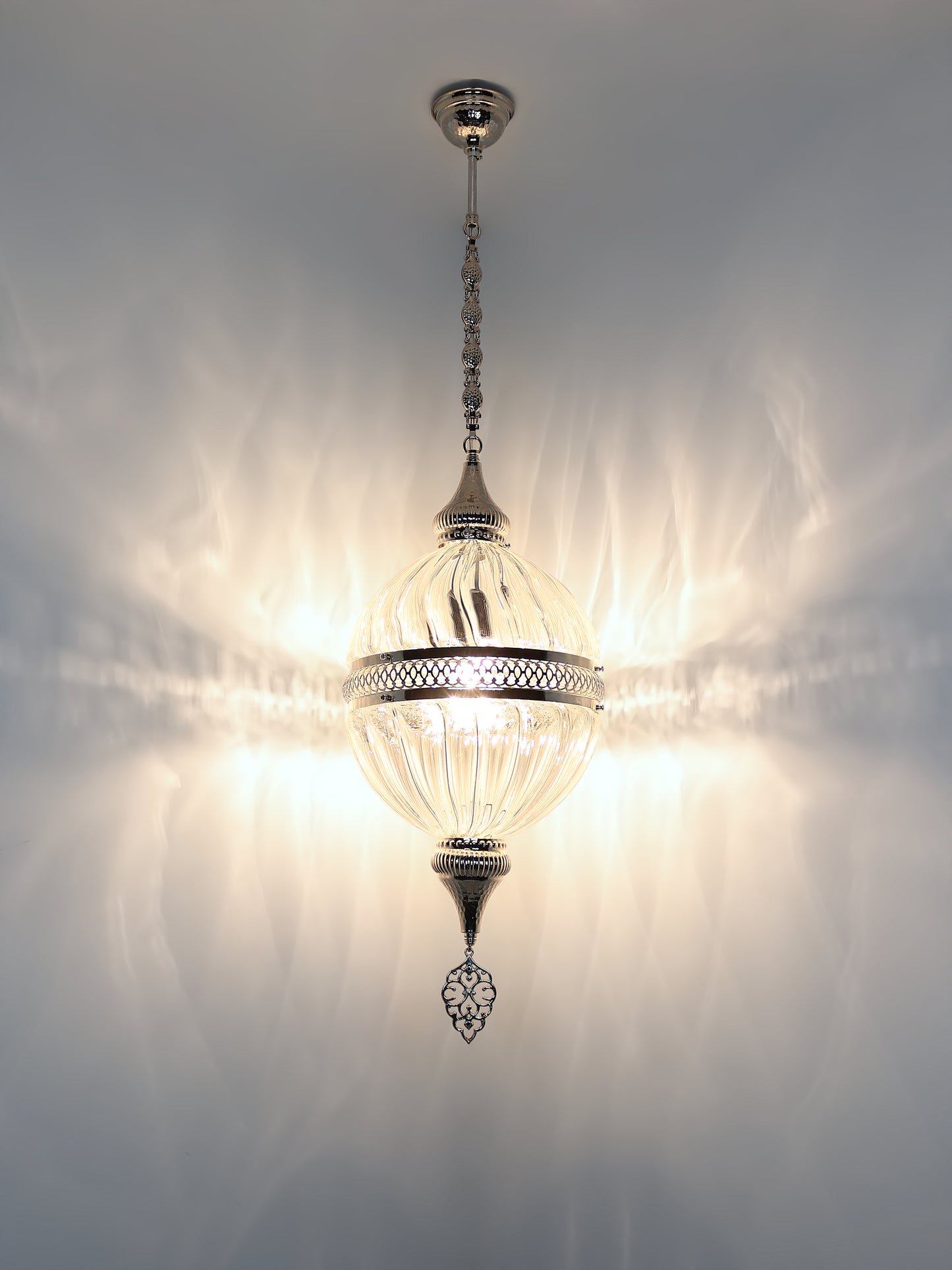 Pyrex Blown Glass Pendant Lamp