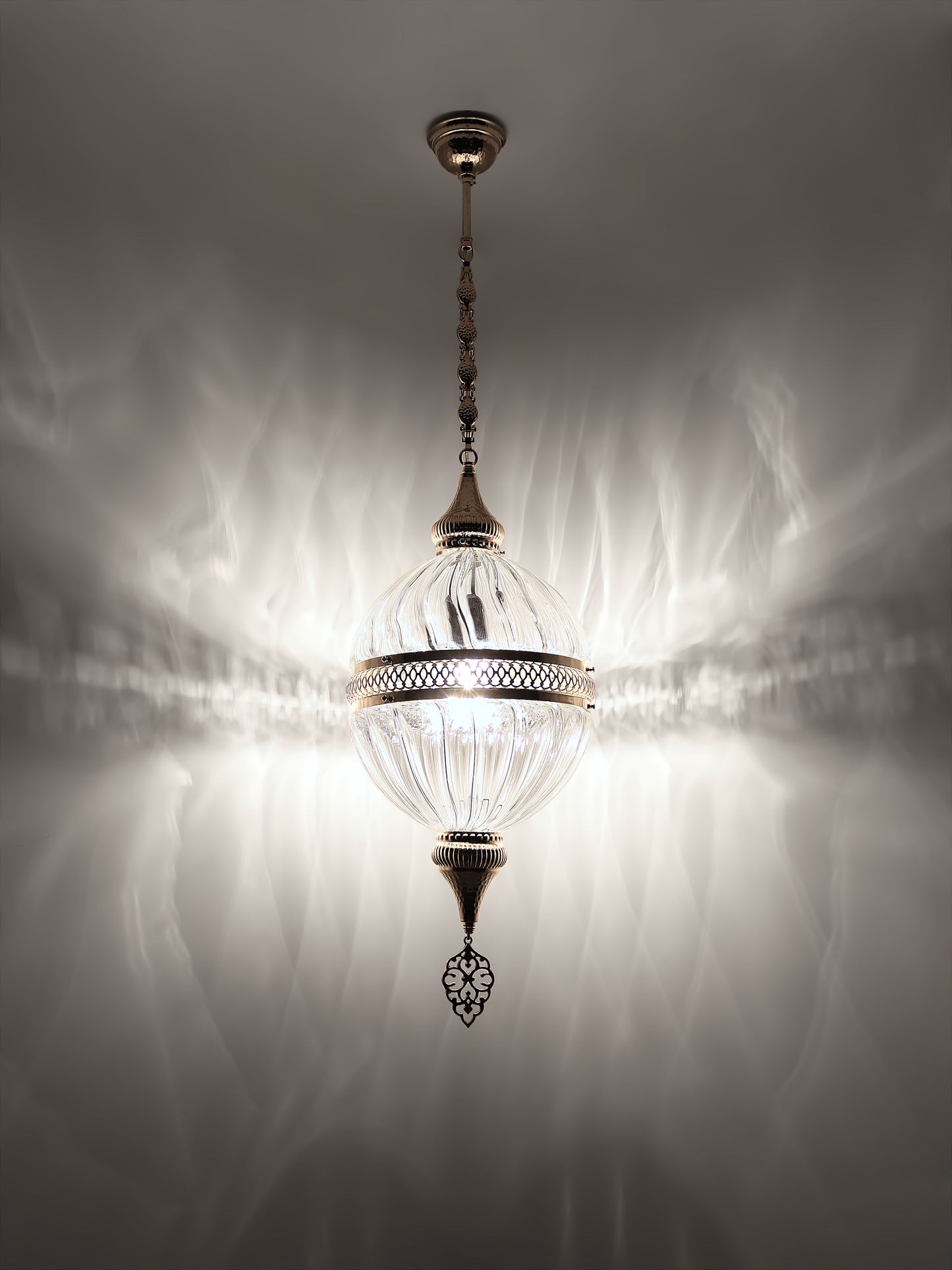 Pyrex Blown Glass Pendant Lamp