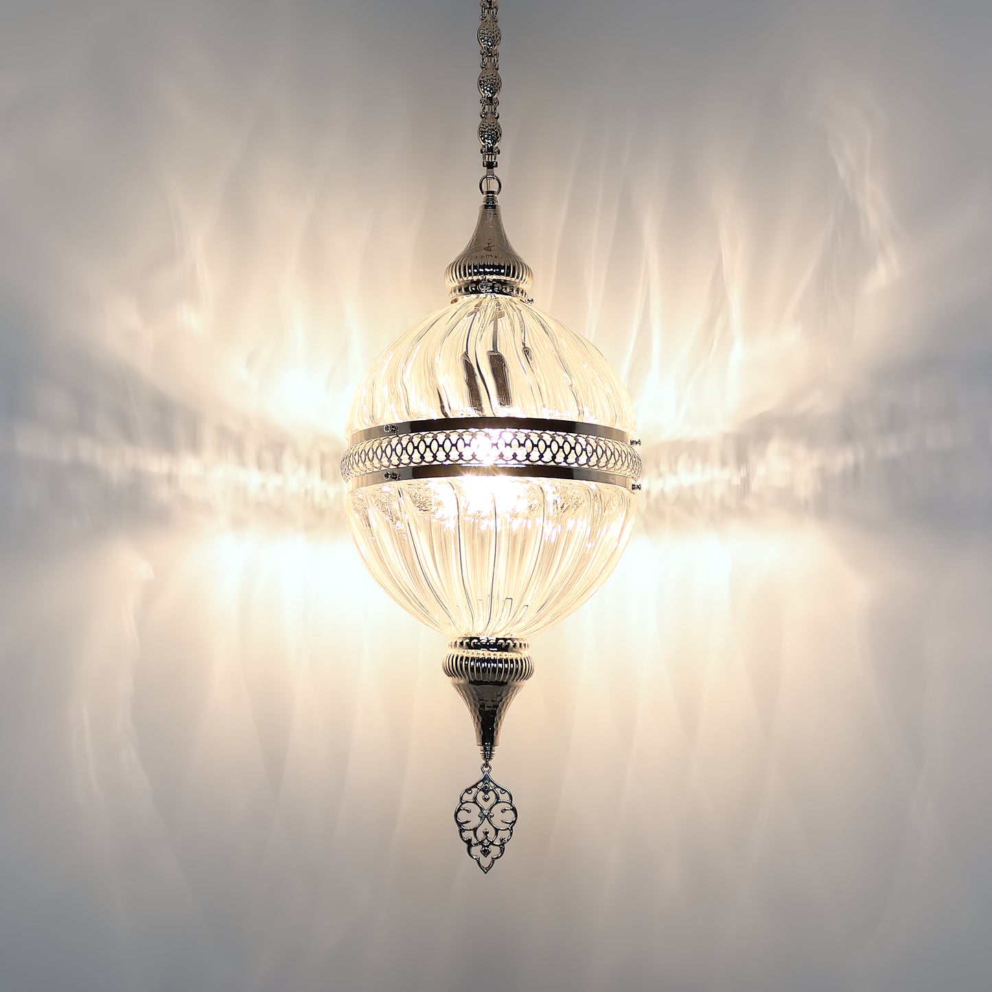 Pyrex Blown Glass Pendant Lamp