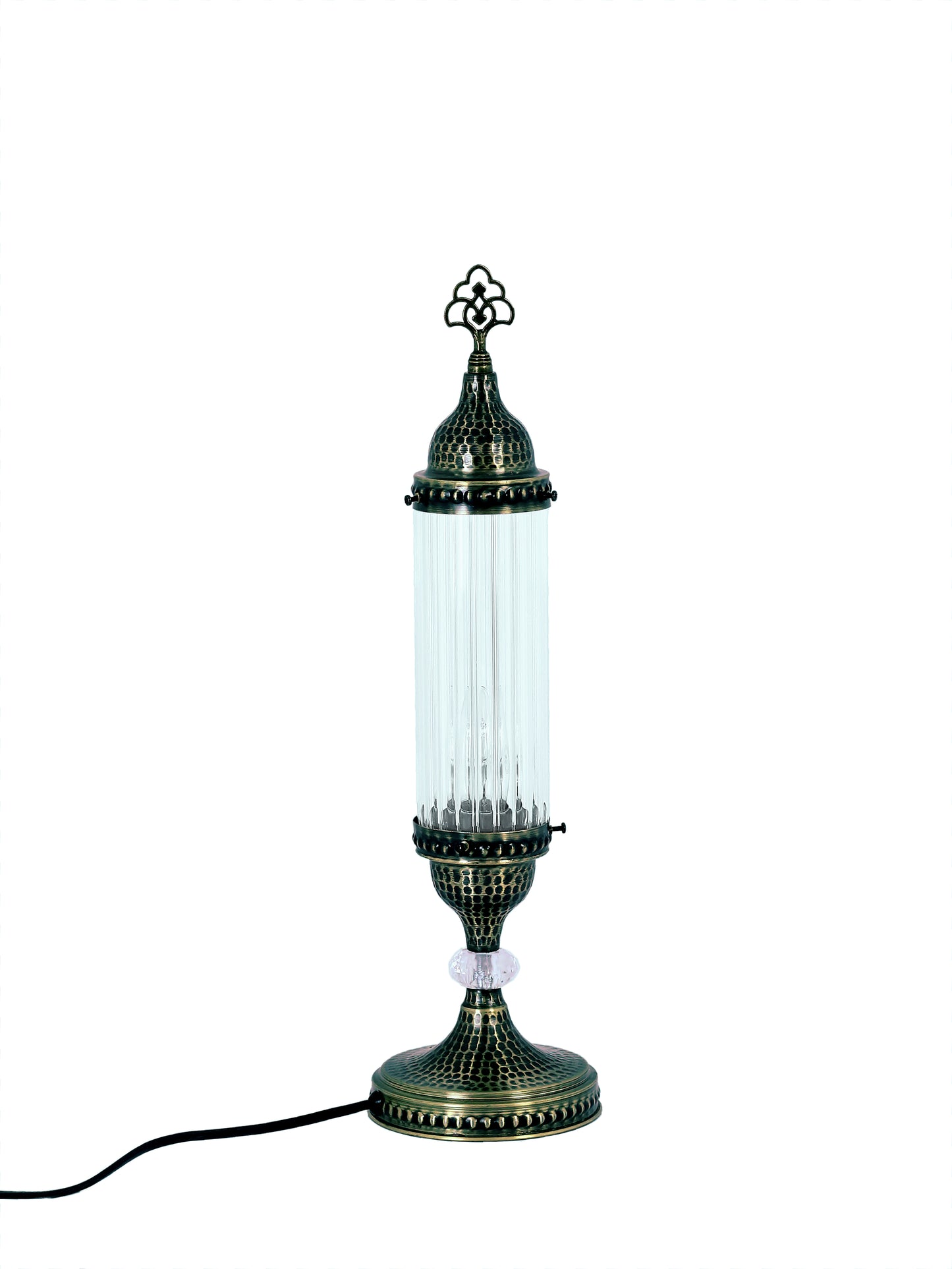 Turkish Design Pyrex Blown Glass Bedside Lamp