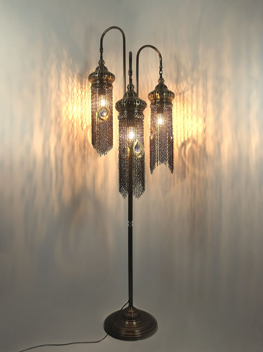 Turkish Metal Chain Floor Lamp