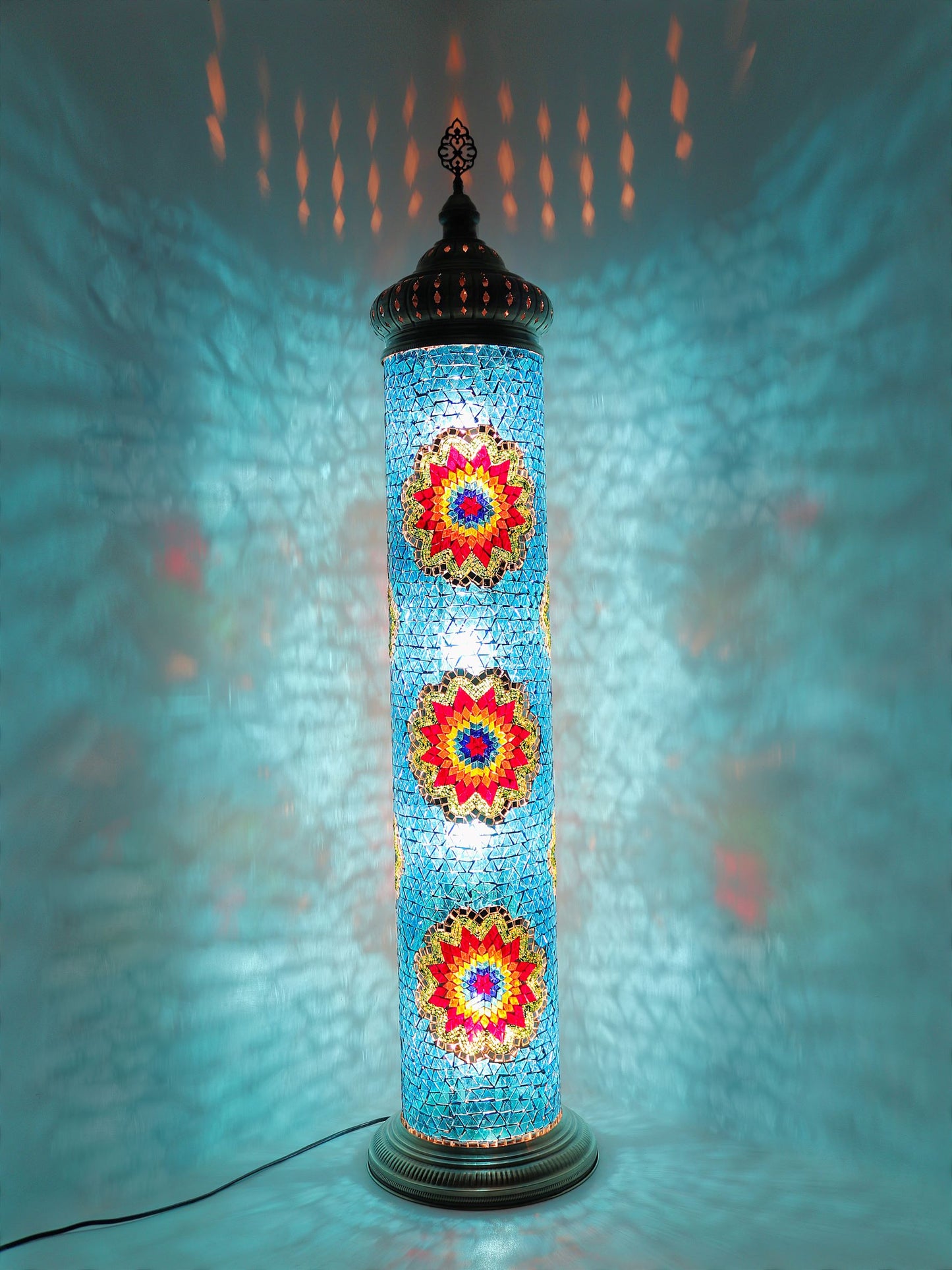 Turkısh Cylinder Mosaic Floor Lamp
