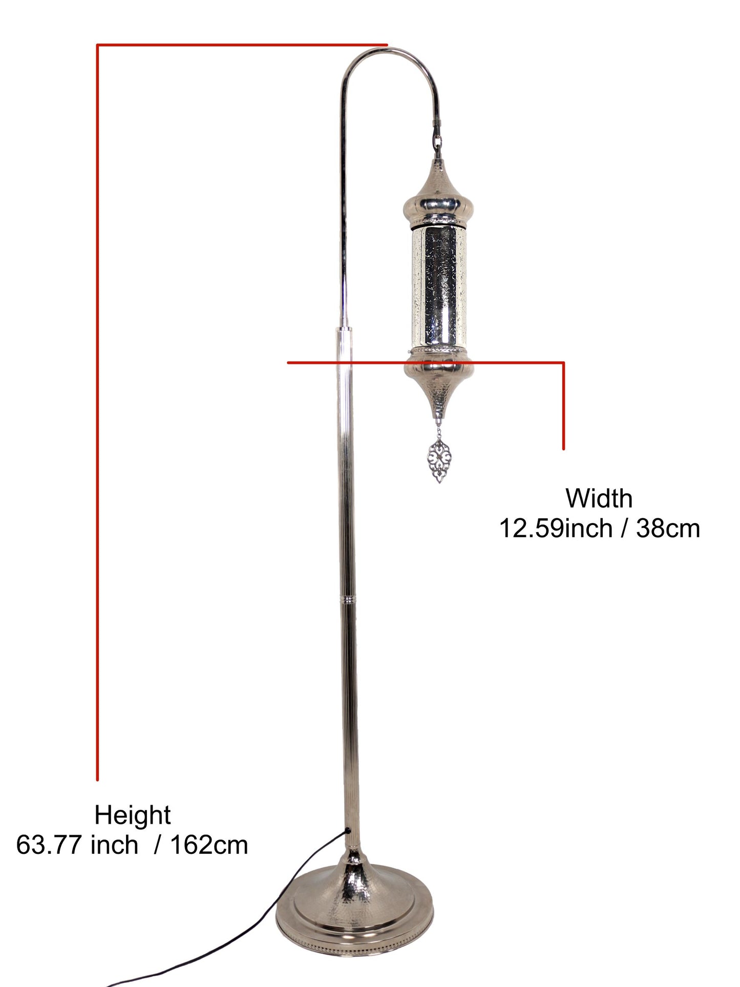 Turkısh Pyrex blown Glass Floor Lamp