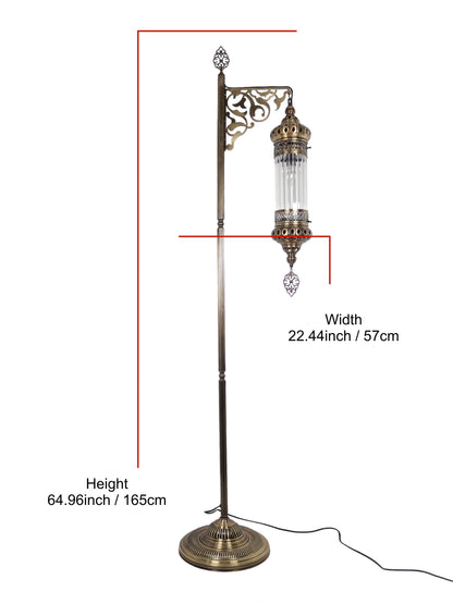 Turkish Pyrex Glass Standing Lamp