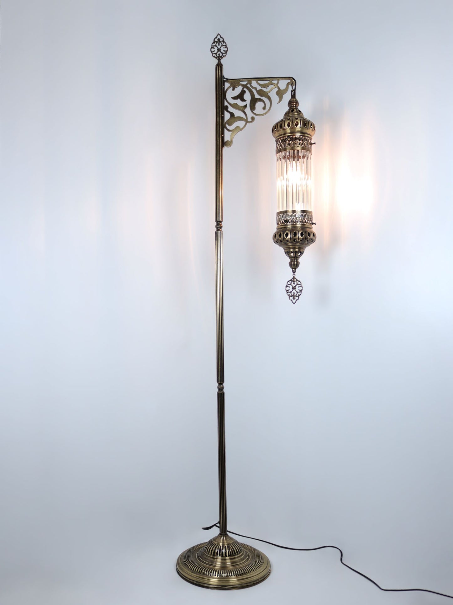 Turkish Pyrex Glass Standing Lamp