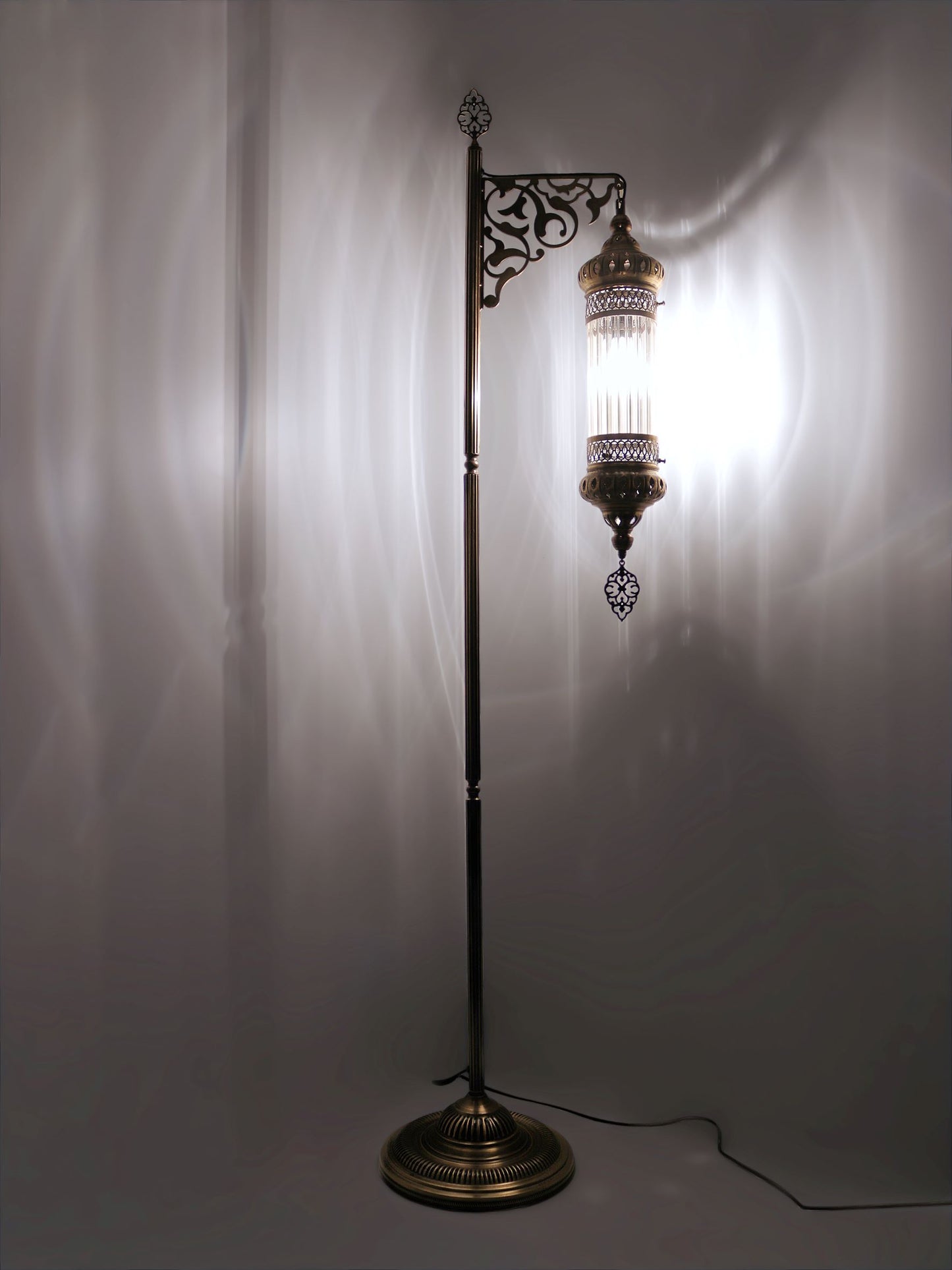 Turkish Pyrex Glass Standing Lamp