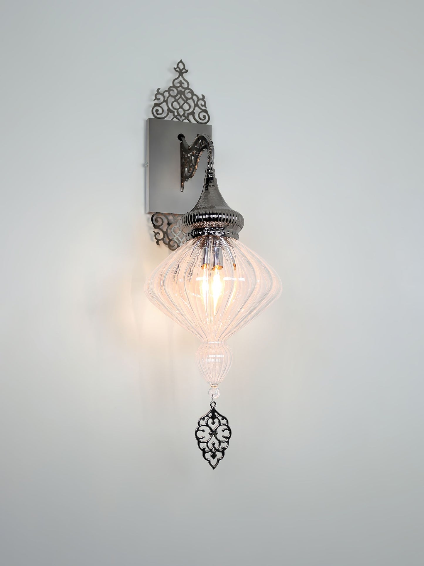 Art Deco Turkish Pyrex Wall Sconce Light