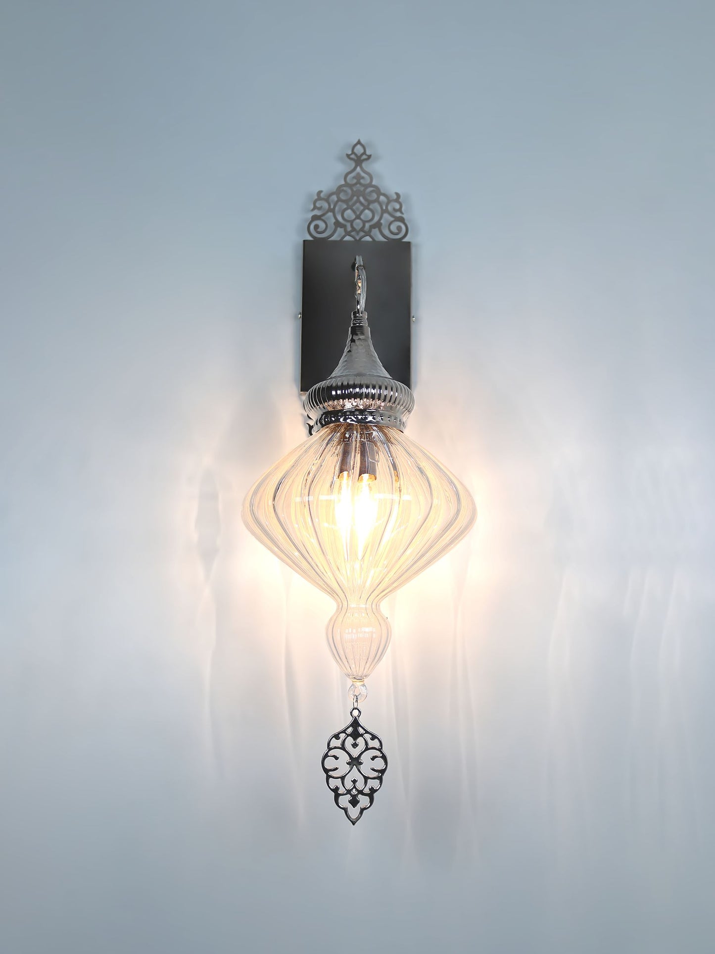 Art Deco Turkish Pyrex Wall Sconce Light