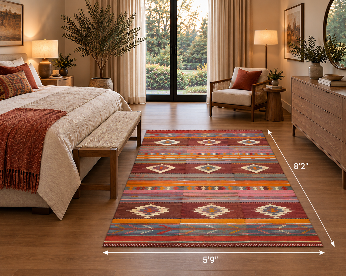Turkish Kilim Rug 5'9" x 8'2"
