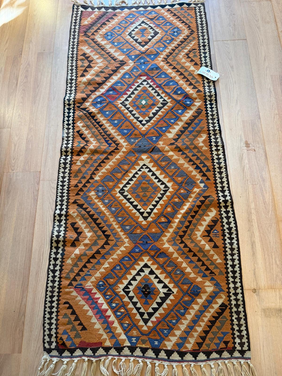 Vintage Turkish Kilim Runner – 2’10” x 6’7”