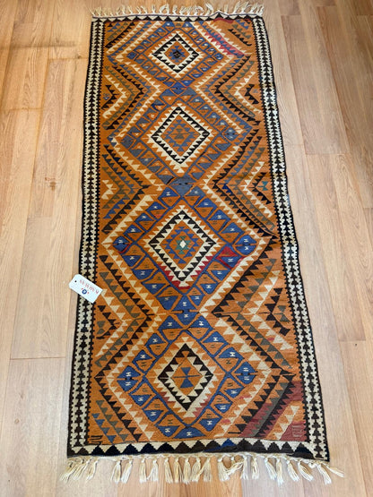 Vintage Turkish Kilim Runner – 2’10” x 6’7”