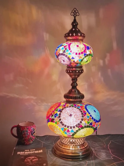 Turkish Mosaic Table Lamp 2 Globe