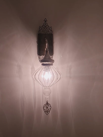 Art Deco Turkish Pyrex Wall Sconce Light