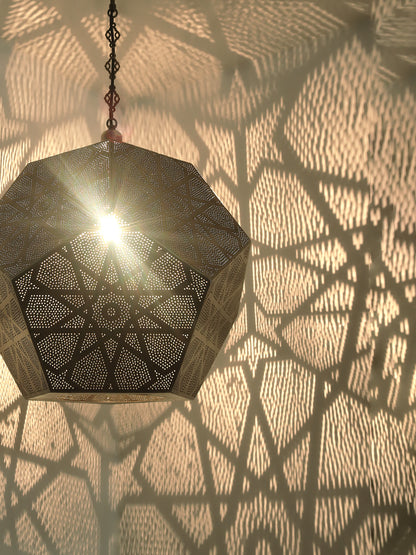 Moroccan Seljuk Pattern Shadow Effect Lantern Lamp