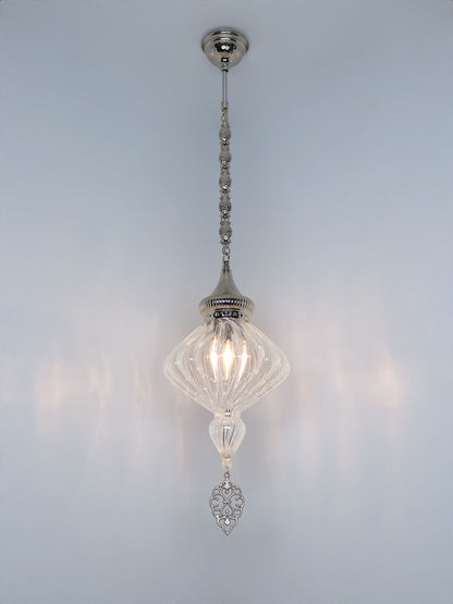 Handmade Pyrex Blown Glass Ceiling Lamp