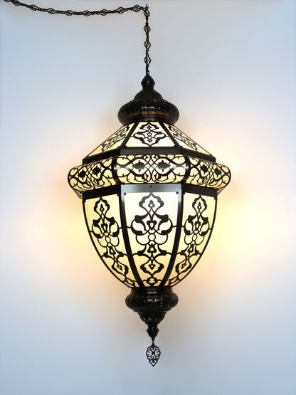 Turkish Hanging Lamp Lantern Laser Cut Pattern Shadow