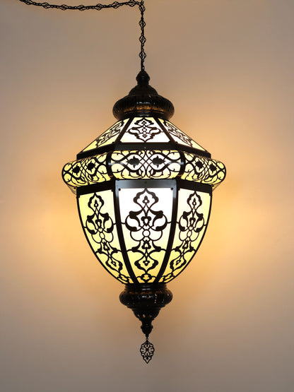 Turkish Hanging Lamp Lantern Laser Cut Pattern Shadow
