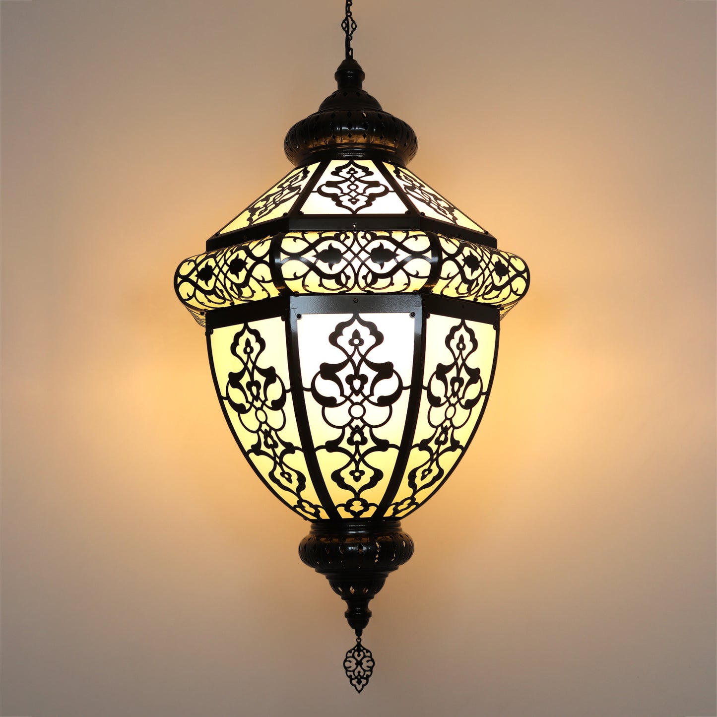 Turkish Hanging Lamp Lantern Laser Cut Pattern Shadow