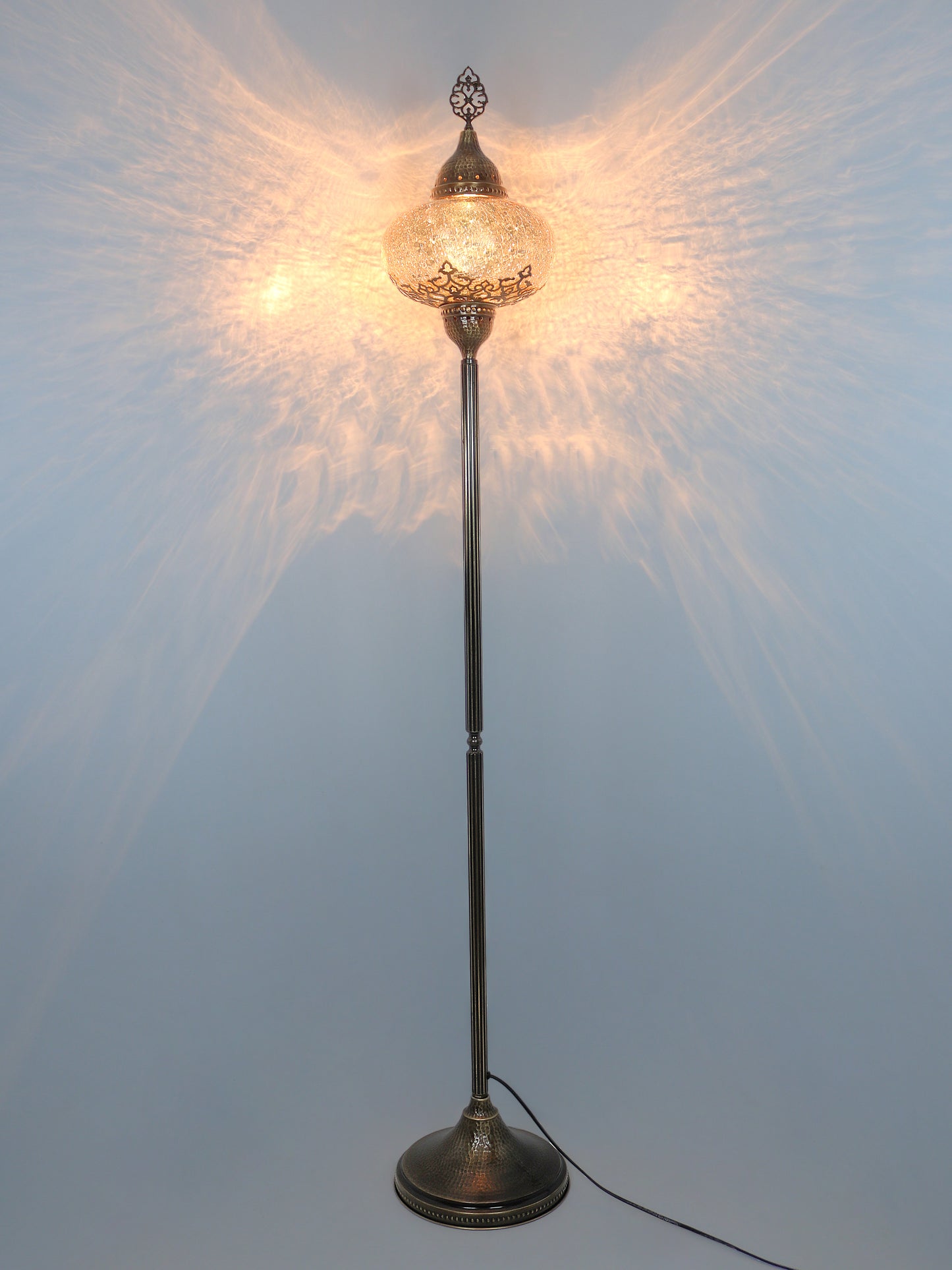 Turkish Mosaic Floor Lamp, Mid Century Floor Lamp, Vintage Standing Lamp