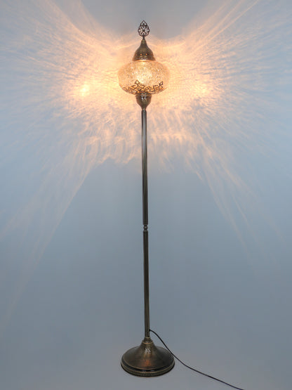Turkish Mosaic Floor Lamp, Mid Century Floor Lamp, Vintage Standing Lamp